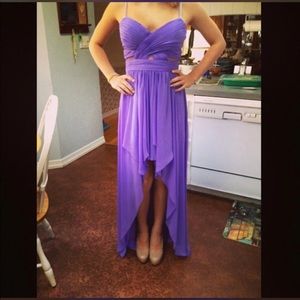 Purple high-low dress